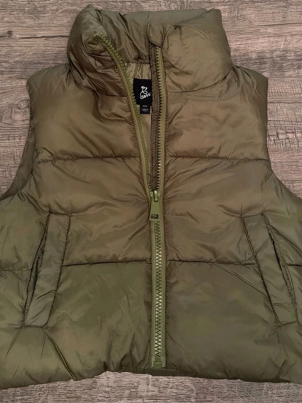 art class Olive Green Puffer Vest